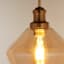 Amber Geo Glass Hardwire Pendant Light, 9"