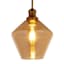 Amber Geo Glass Hardwire Pendant Light, 9"