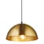 Found & Fable Hammered Brass Hardwire Pendant Light, 12"