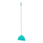 Grey & Teal Chevron Patterned Angled Broom
