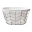 Herringbone Pattern Wire Laundry Basket