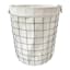 Black Metal Laundry Hamper with Handles, Small