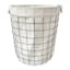 Black Metal Laundry Hamper with Handles, Large