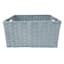 Blue Paper Rope Rectangle Storage Basket, Small