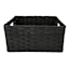 Dark Grey Paper Rope Rectangle Storage Basket, Large