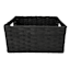 Dark Grey Paper Rope Rectangle Storage Basket, Small