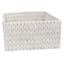 Chunky White Rectangle Fabric Storage Basket, Extra Large