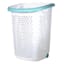 Home Logic Laundry Hamper with Wheels, Blue & White