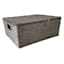 Dark Grey Paper Rope Storage Basket with Lid, Medium