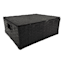 Black Paper Rope Rectangle Storage Basket with Lid, Medium