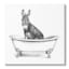 Donkey in Bathtub Canvas Wall Art, 10"