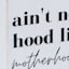 Motherhood White Wood Sign, 5"