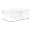 Clear Storage Bin with Divider, Medium