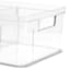 Clear Storage Bin with Divider, Medium