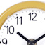 Tiny Dreamers Yellow Round Metal Clock, 5"