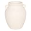 Honeybloom White Ceramic Vase with Handles, 9"