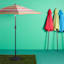 Multicolor Striped Round Steel Crank & Tilt Outdoor Patio Umbrella, 7.5'