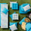 Calista Teal Lumbar Outdoor Throw Pillow, 14x20