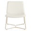 Drake White Faux Leather Lounge Chair