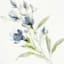 Honeybloom Glass Framed Blue Botanicals Print Wall Art, 17x21