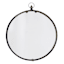 Providence Black Metal Round Wall Mirror, 22x25
