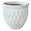 White Crown Ceramic Outdoor Planter, Extra Large