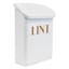 Lombard White & Gold Metal Laundry Lint Box