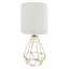 Brass Wire Lamp with Shade, 17.5"