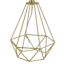 Brass Wire Lamp with Shade, 17.5"