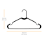Set of 10 Black Tubular Hangers