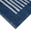 (B856) Honeybloom Roka Blue & White Striped Area Rug, 5x7