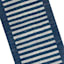 (B856) Honeybloom Roka Blue & White Striped Runner, 2x7