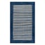 (B856) Honeybloom Roka Blue & White Striped Accent Rug, 3x5