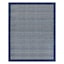 (B856) Honeybloom Roka Blue & White Striped Area Rug, 8x10