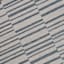 (A507) Ty Pennington Owens Blue & White Broken Stripe Area Rug, 7x9