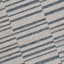 (A507) Ty Pennington Owens Blue & White Broken Stripe Runner, 2x8
