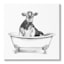 Cow in Bathtub Canvas Wall Art, 10"