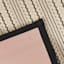 Natural & Black High-Low Puff-Back Washable Kitchen Mat, 21x34