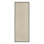 Natural & Black Puffback High-Low Washable Kitchen Runner, 2x5