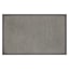 Tonal Light Grey Puff-Back Washable Kitchen Runner, 2x5