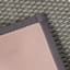 Tonal Light Grey Puff-Back Washable Kitchen Runner, 2x5