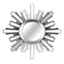 3-Piece Silver Ornate Wall Mirror Set, 10"