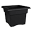 Veranda Square Black Deck Box Outdoor Planter, Large