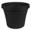 Black Terra Living Outdoor Planter with Pre-Drilled Hole, Large