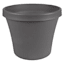 Charcoal Grey Terra Living Outdoor Planter with Pre-Drilled Hole, Large