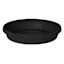 Black Terra Living Outdoor Plant Saucer, Small