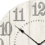 Whitewash Plank Round Wall Clock with Raised Numbers, 14.5"