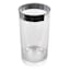 Laila Ali Glass Vase with Silver Rim, 7.5"