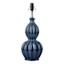 Providence Blue Ceramic Ribbed Table Lamp, 19"