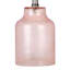 Honeybloom Light Pink Rippled Glass Mini Table Lamp with Shade, 13"